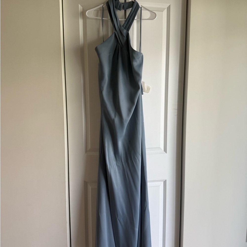 BHLDN Halter Neck Slate Dress
